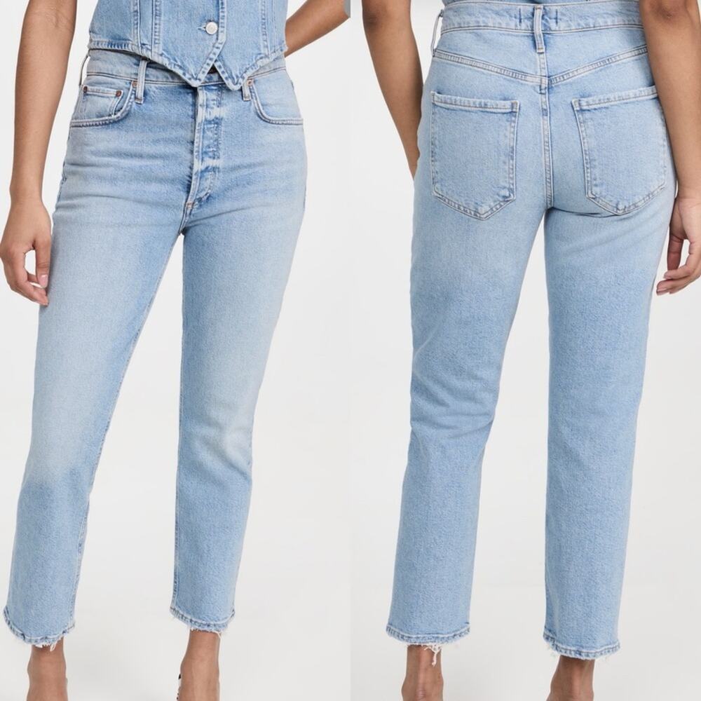Agolde Riley High Rise Button Fly Jeans Size 23